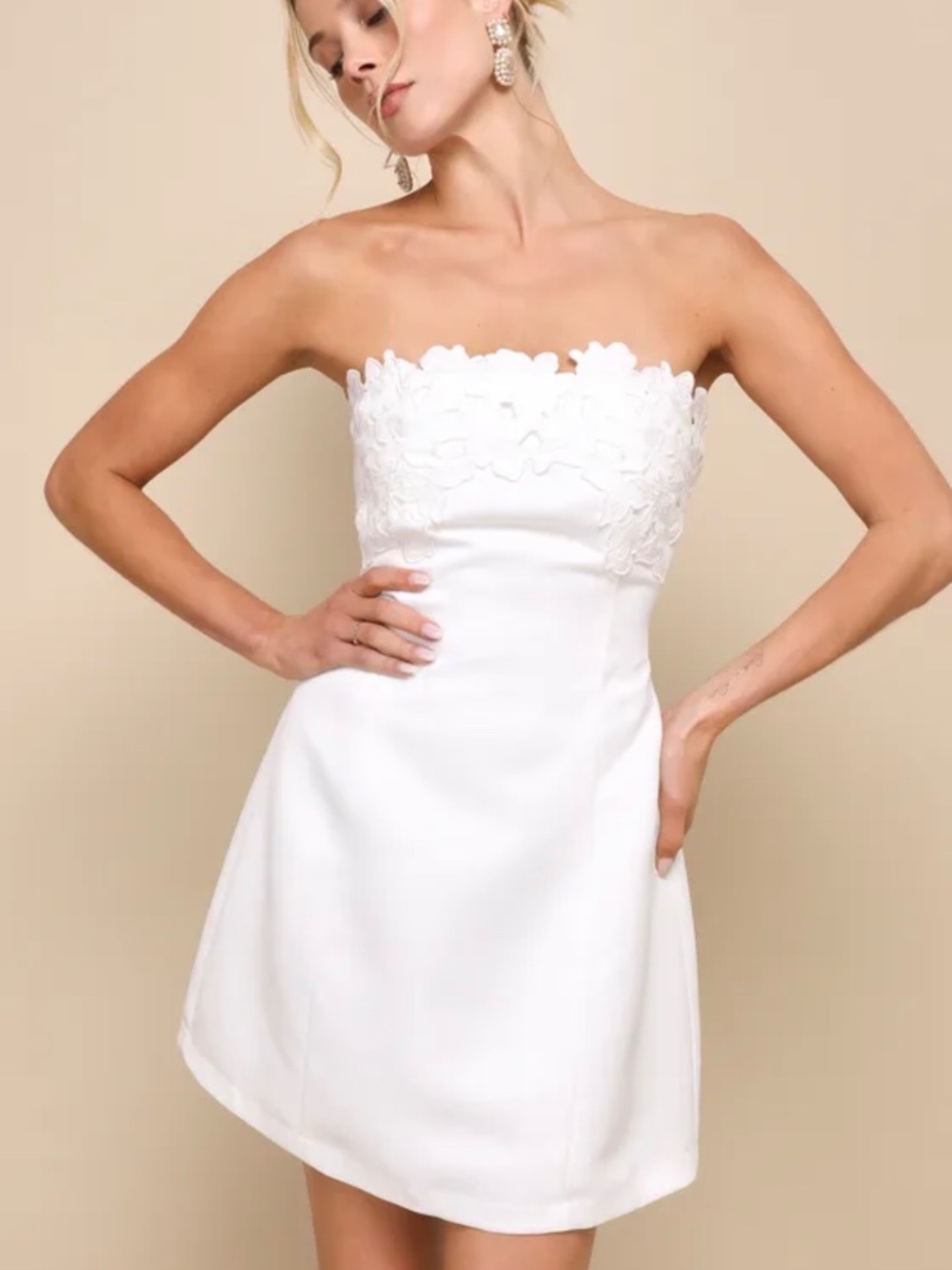 NWT Lulus Unforgettable icon white satin - dress X Large - bridal